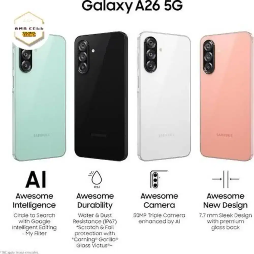 Promo kredit Samsung galaxy A26 tanpa Dp gratis angsuran 3x