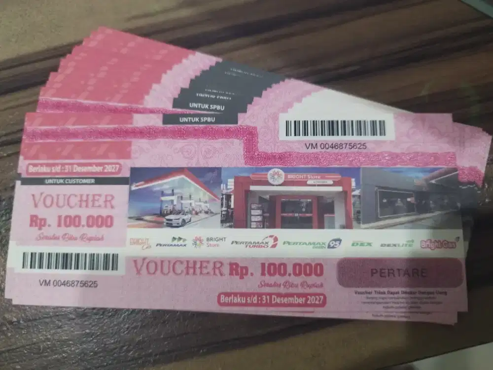Voucher PERTAMINA senilai 100.000