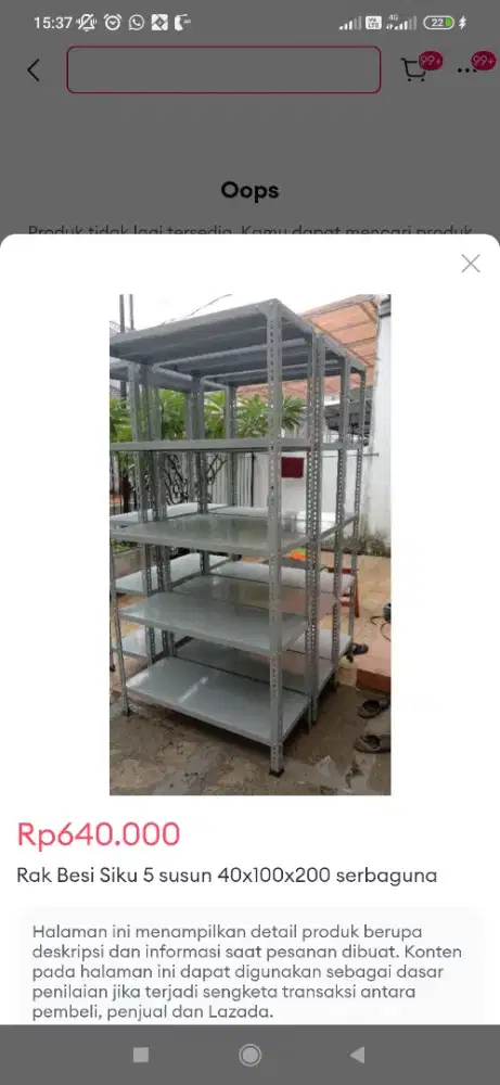 Rak Besi Siku 5 Susun