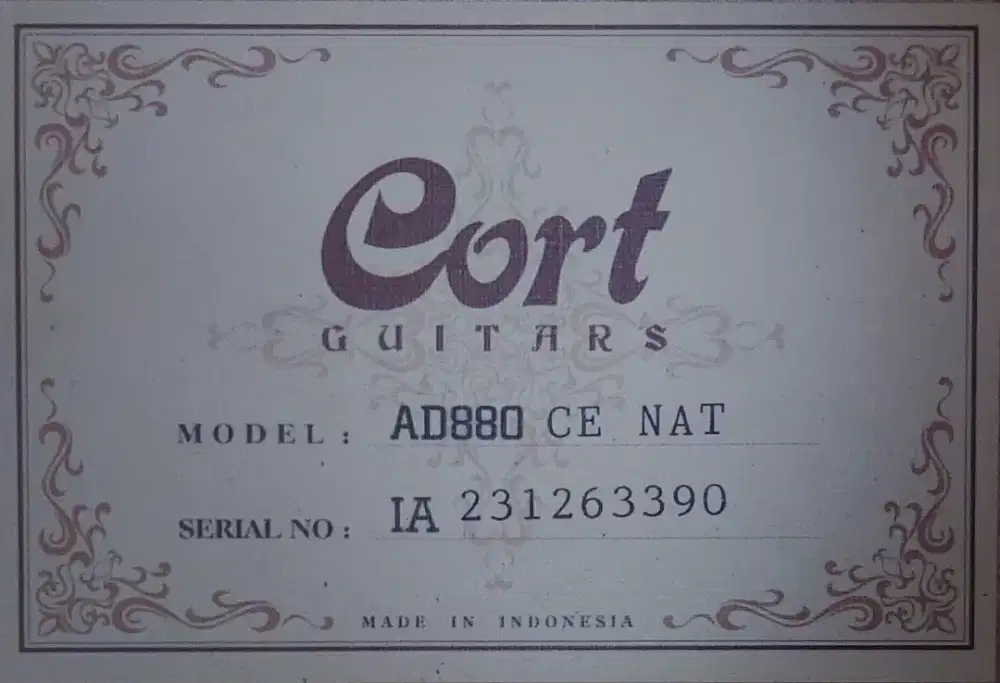 Gitar Cort AD880CE Natural Glossy [Second]