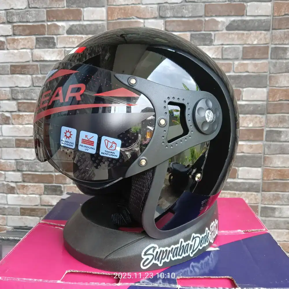 Helm Pilot Italy baru kaca impor