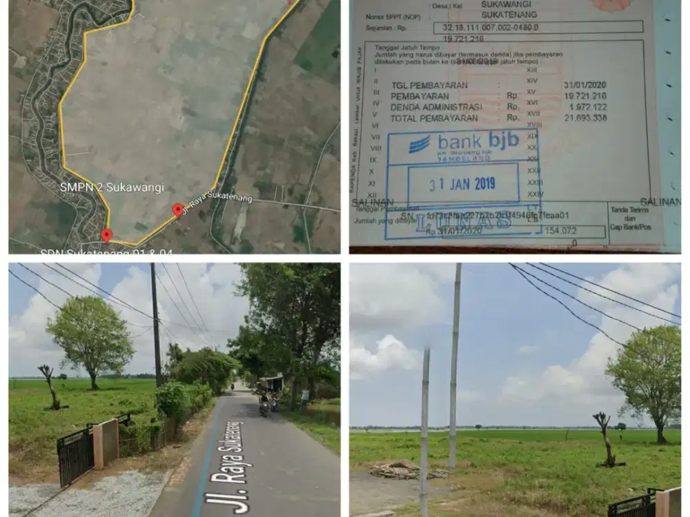 600 Jd 375M Tanah 150 Hektar Bekasi, Toll Cilincing Cck Perumahan Kota Mandiri Sukatenang