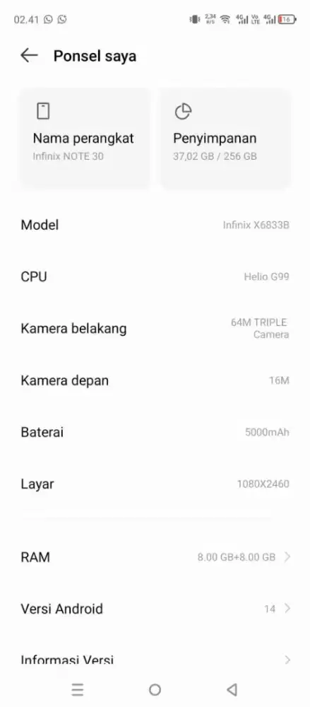 dijual infinix note 30