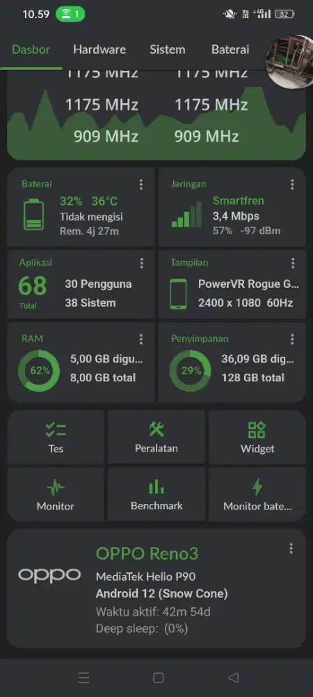 Oppo Reno 3 Ram 8/128 no minus