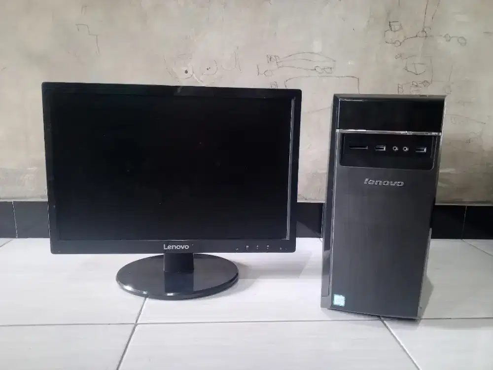 Komputer Lenovo core i5 6400 Ram 4GB 1TB Monitor 20inc siap pake