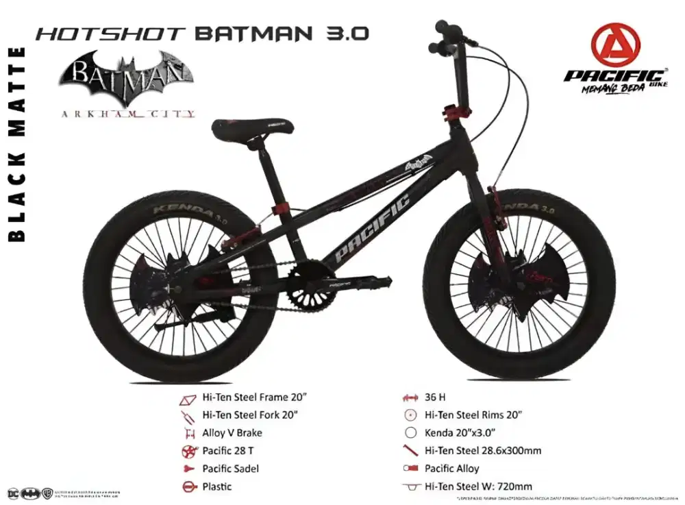 Jual BMX PACIFIC LIVERY BATMAN SPESIAL EDITION 3.0. UKURAN 20.