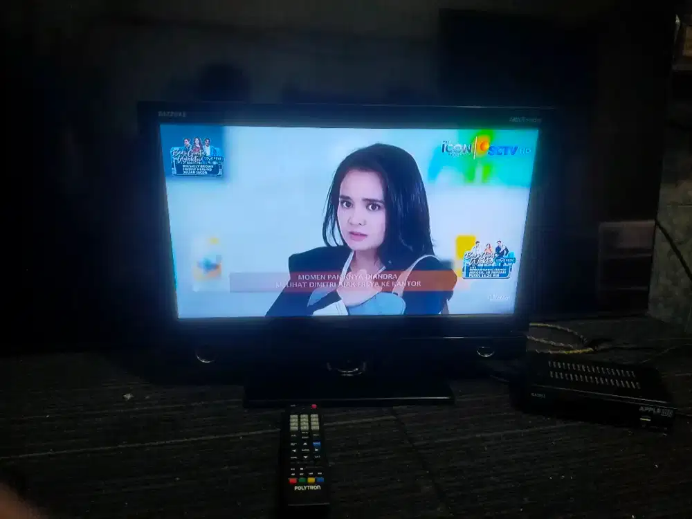 Jual tv Led merek Polytron 20 inch siap pakai bergaransi 1bln