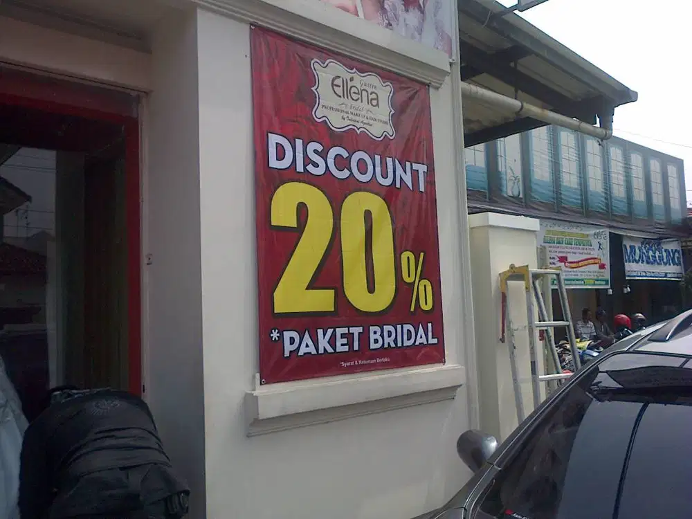 Cetak Spanduk MMT pasang Banner plastik kain & aneka Papan nama