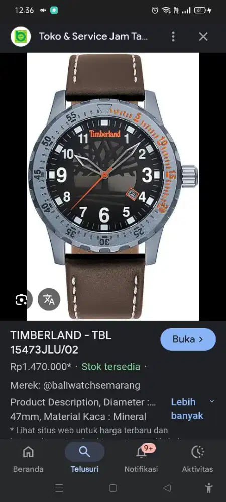 Jam tangan Timberland 15473J