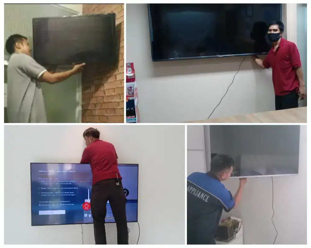 Pasangkan bracket dan Braket +pasang terimarapih breket briket led tv