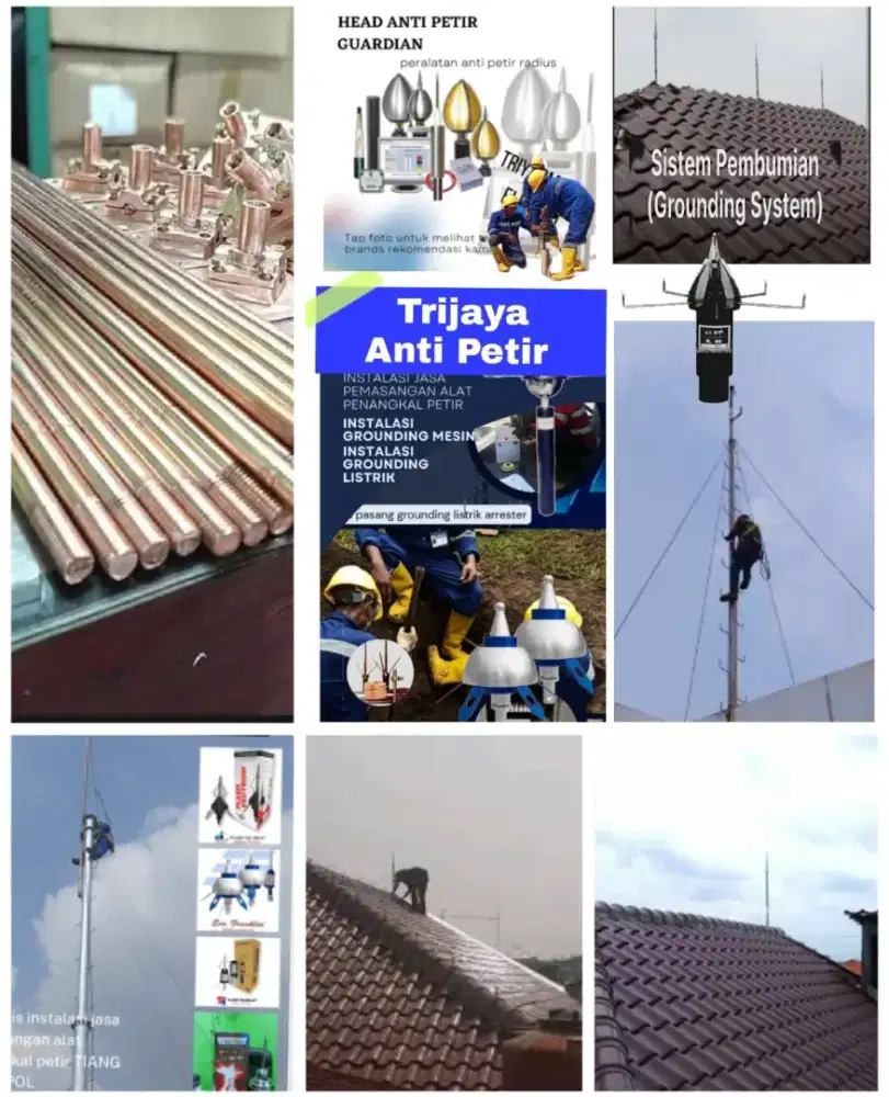 Instalasi ahli jasa pasang penangkal petir dan grounding mesin