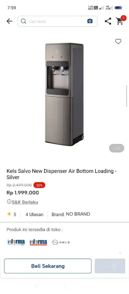 Kels Dispenser cicilan tanpa dp pakai indodana paylater