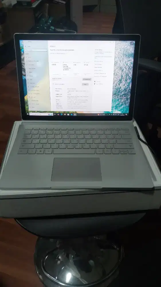 Laptop Microsoft surface book 2 i7-8650U 1,90ghz GTX 1050