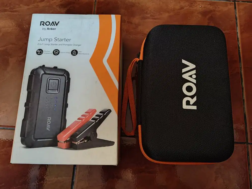 Powerbank ANKER ROAV CAR JUMP STARTER 9000mah Jumper Aki Fullset Gan
