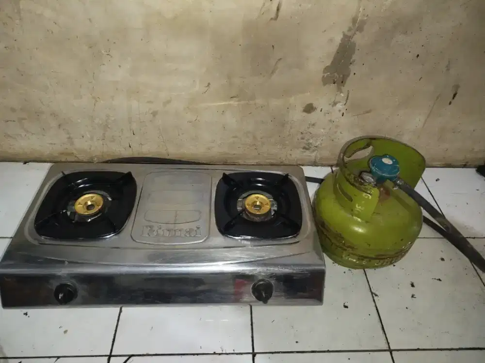 Kompor gas Rinnai Stainless Exotic No minus mulus bersih normal lancar