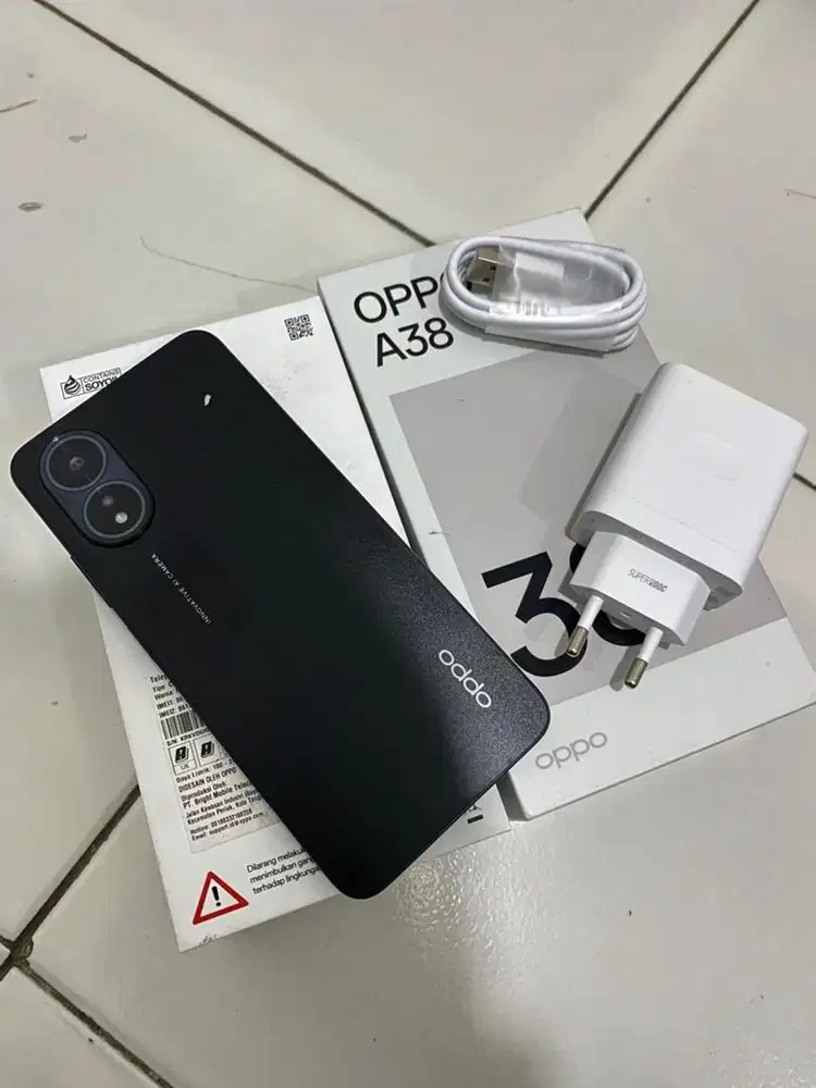Oppo A38 6/128 4G Fullset kelengkapan