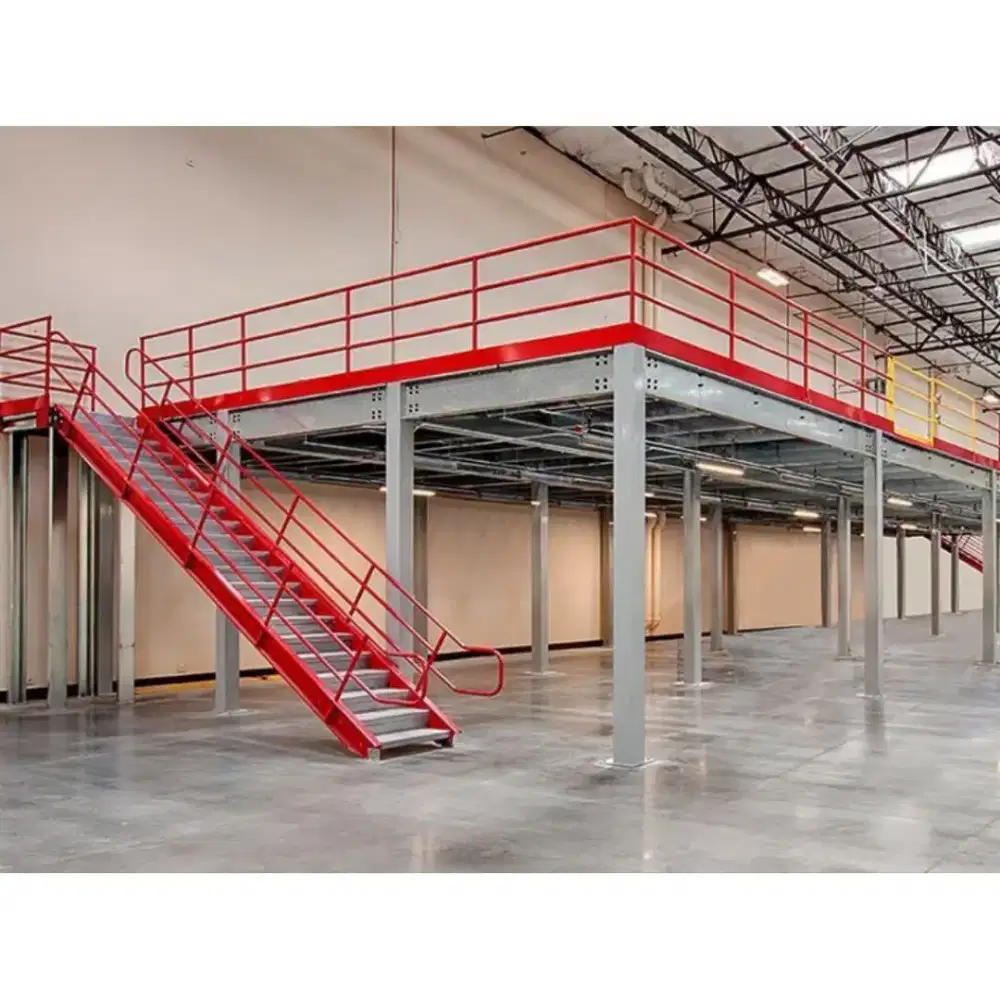 Mezanine gudang rangka besi wf besi hollo galvanis.