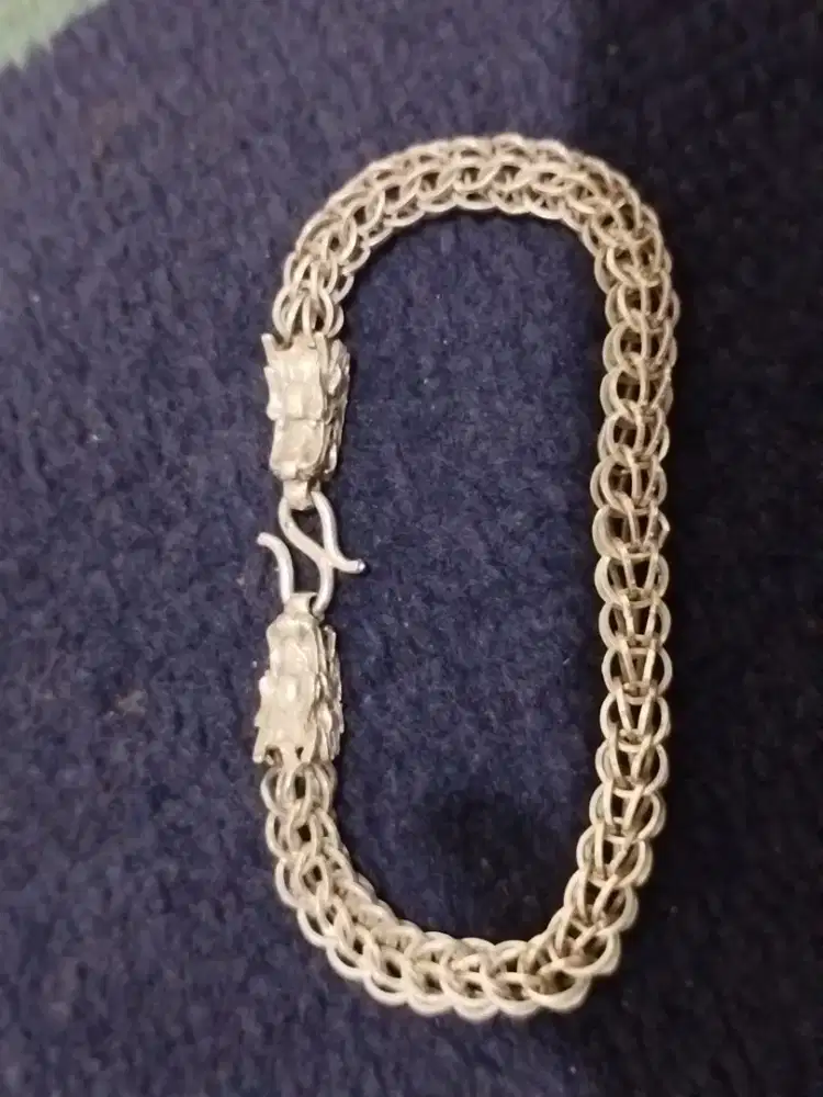 Gelang Perak Sterling Motif Eropa Rantai Anyam