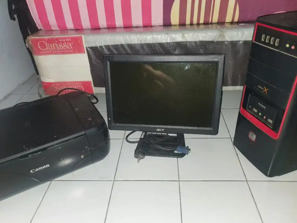 Printer Canon MP287 Monitor Acer CPU Sim X