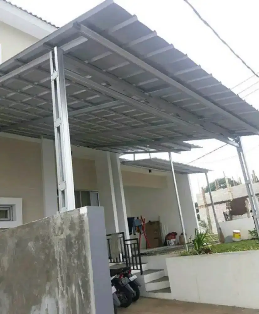 Kanopi bajaringan atap sepande