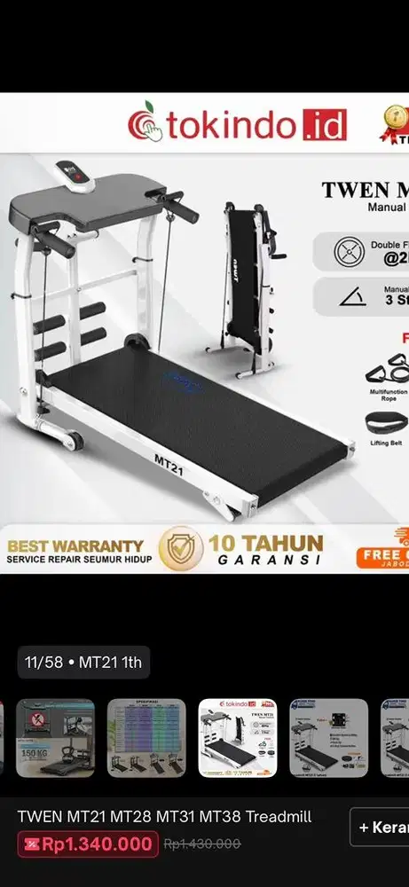 Treadmill manual tanpa listrik