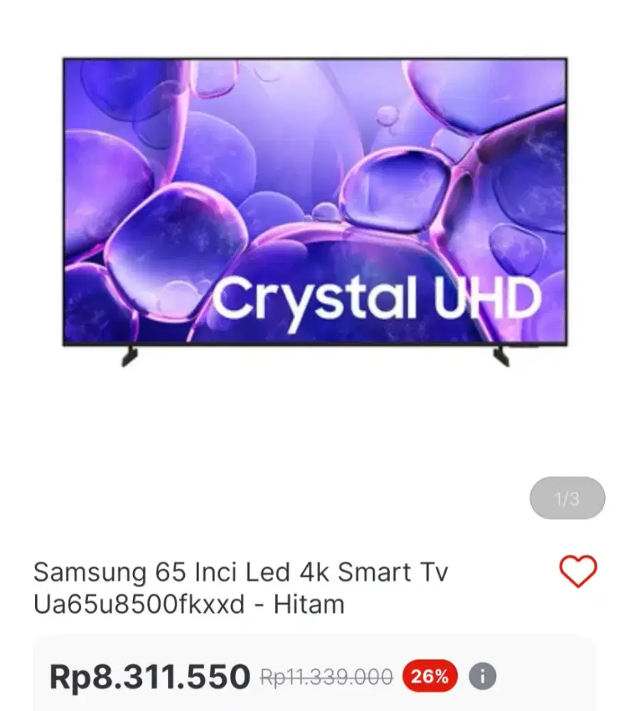 Tv samsung 65inch promo stok terbatas
