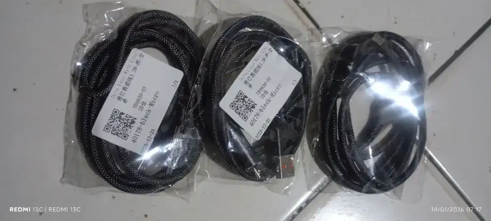 Dijual kabel charger type mikro USB fast charging 2.1 6A normal fungsi