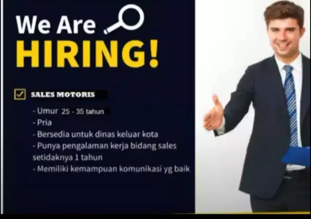 Dibutuhkan Sales dan Driver