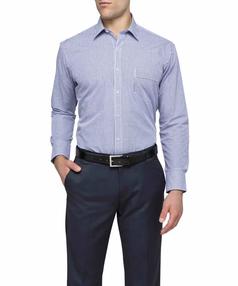 Kemeja Kasual Pria Bahan Katun Original Merk Van Heusen ukuran 16