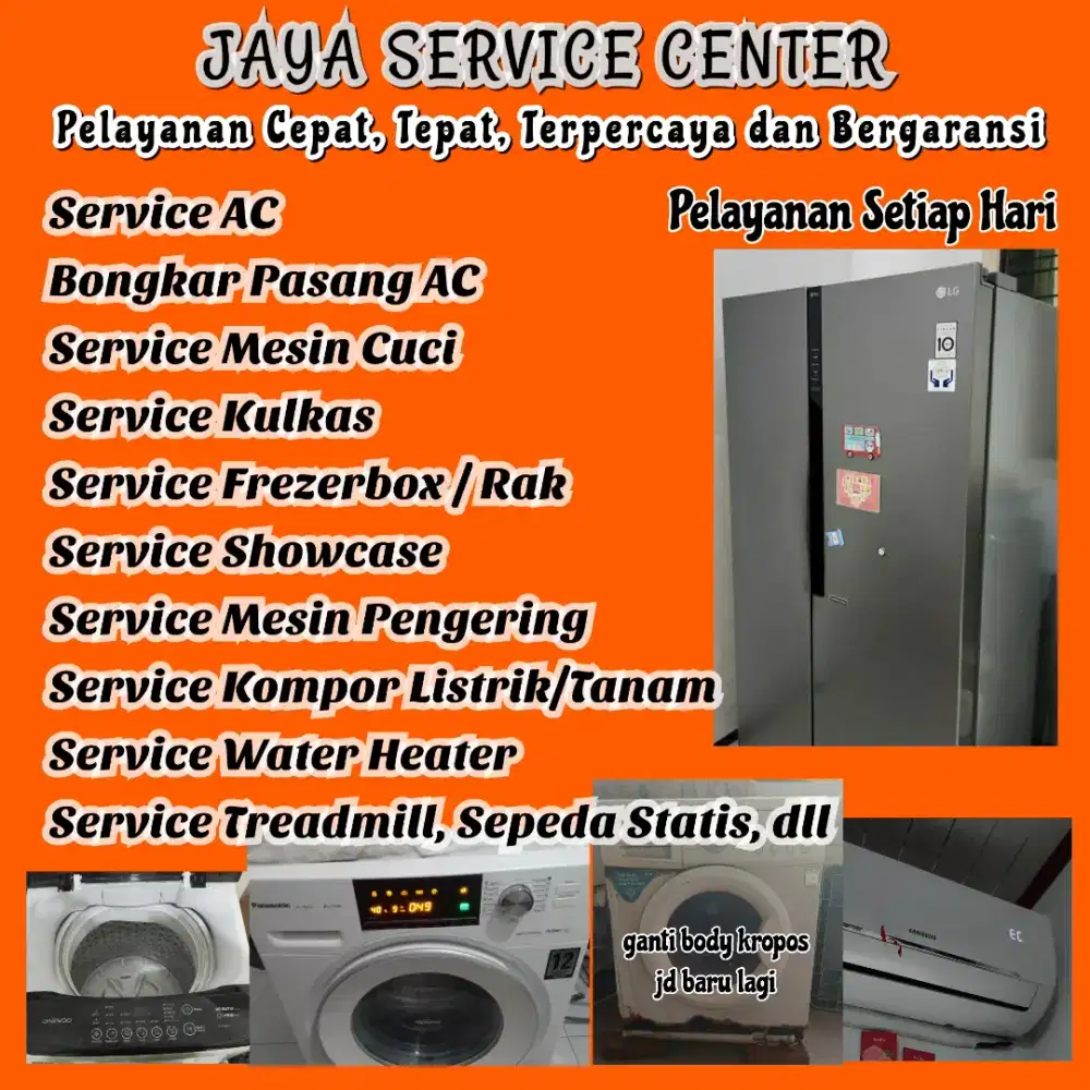 Service Treadmill Bongkar Pasang AC Servis AC Kulkas Frezer Mesin Cuci