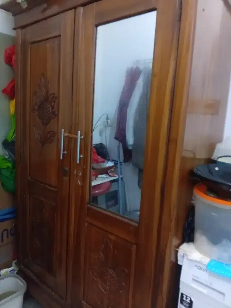 Lemari Jati 2 pintu