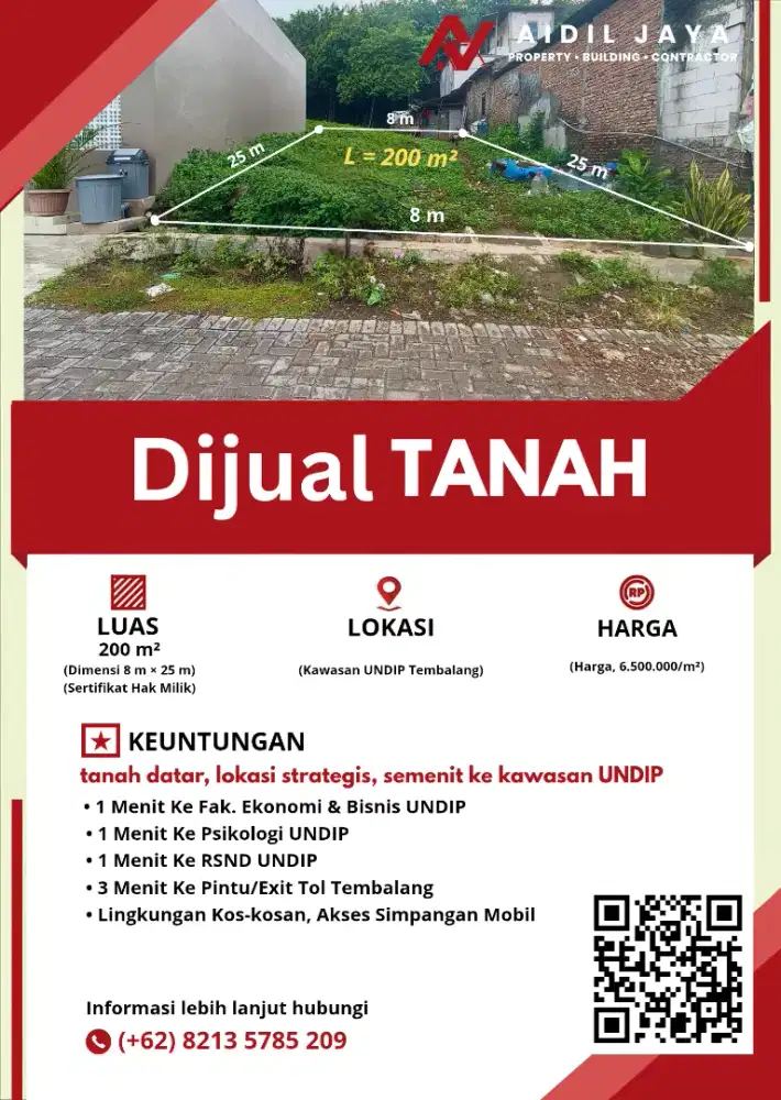 Tanah Murah SHM Semenit Ke UNDIP