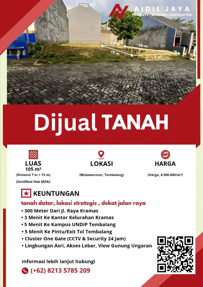 Kavling Strategis Mulawarman Tembalang Dekat UNDIP