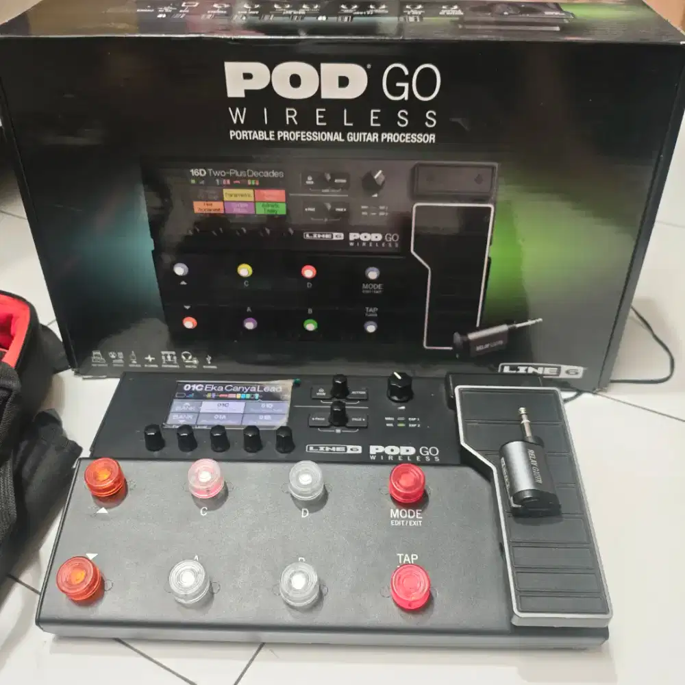 Multi Efek Gitar Line 6 Pod Go Wireless Fullset