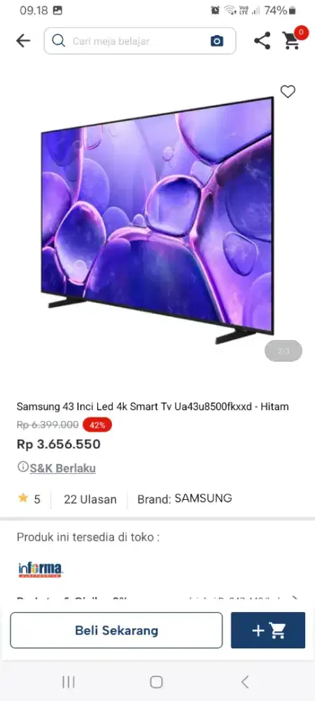PROMO KREDIT SAMSUNG 43 INC LED 4K SMART TV