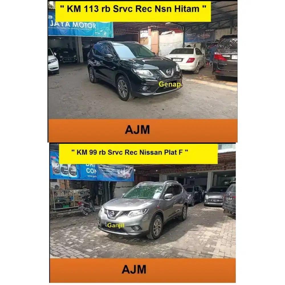 Nsn Xtrail Ada 2 Unit Srvc Rec Nsn 2015 AT Hitam dan Plat F Abu abu