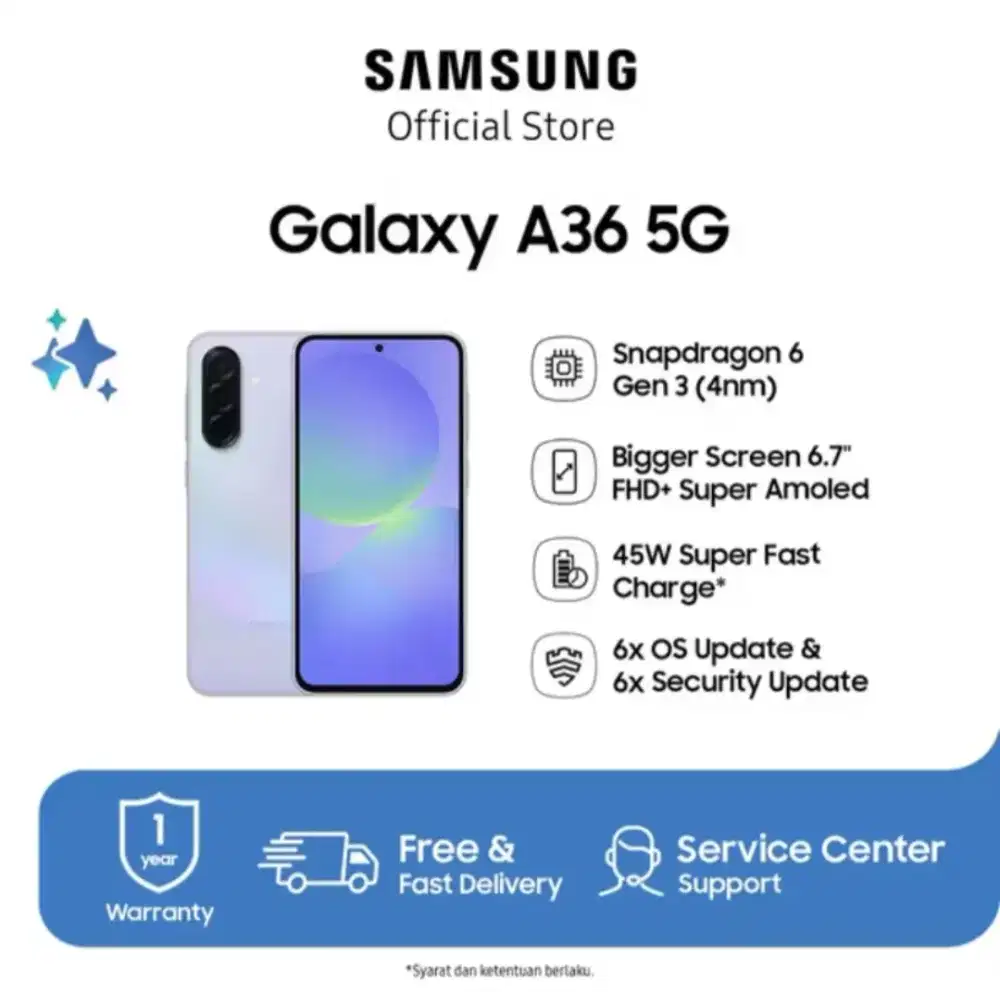 Samsung Galaxy A36 5G 8/256 - awesome lavender