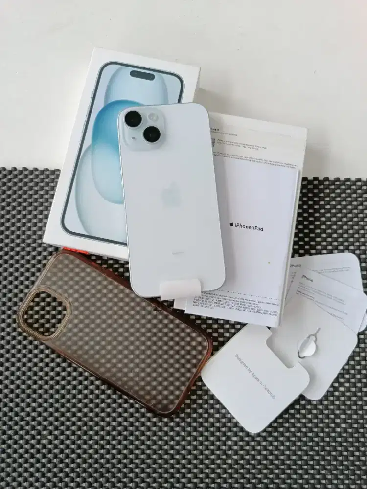 Iphone 15 256gb Blue IBOX Mulus Normal Malang Batu