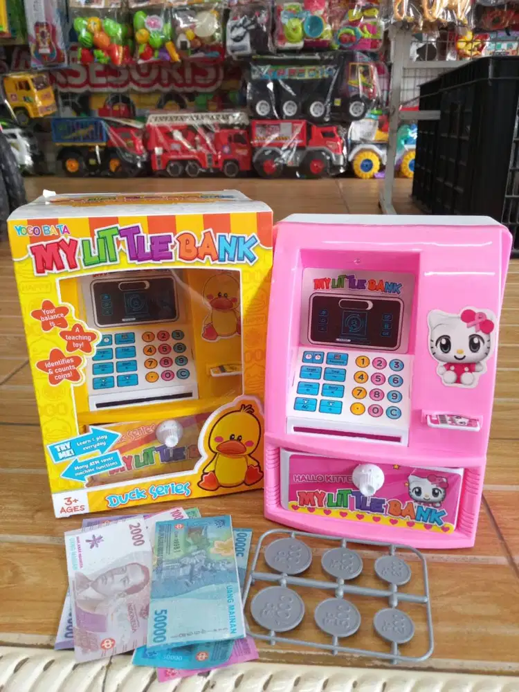 mainan anak mesin atm set