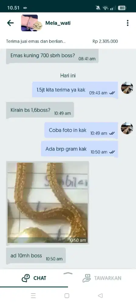 Terima jual emas dan berlian dari toko lain.menerima emas harga tinggi