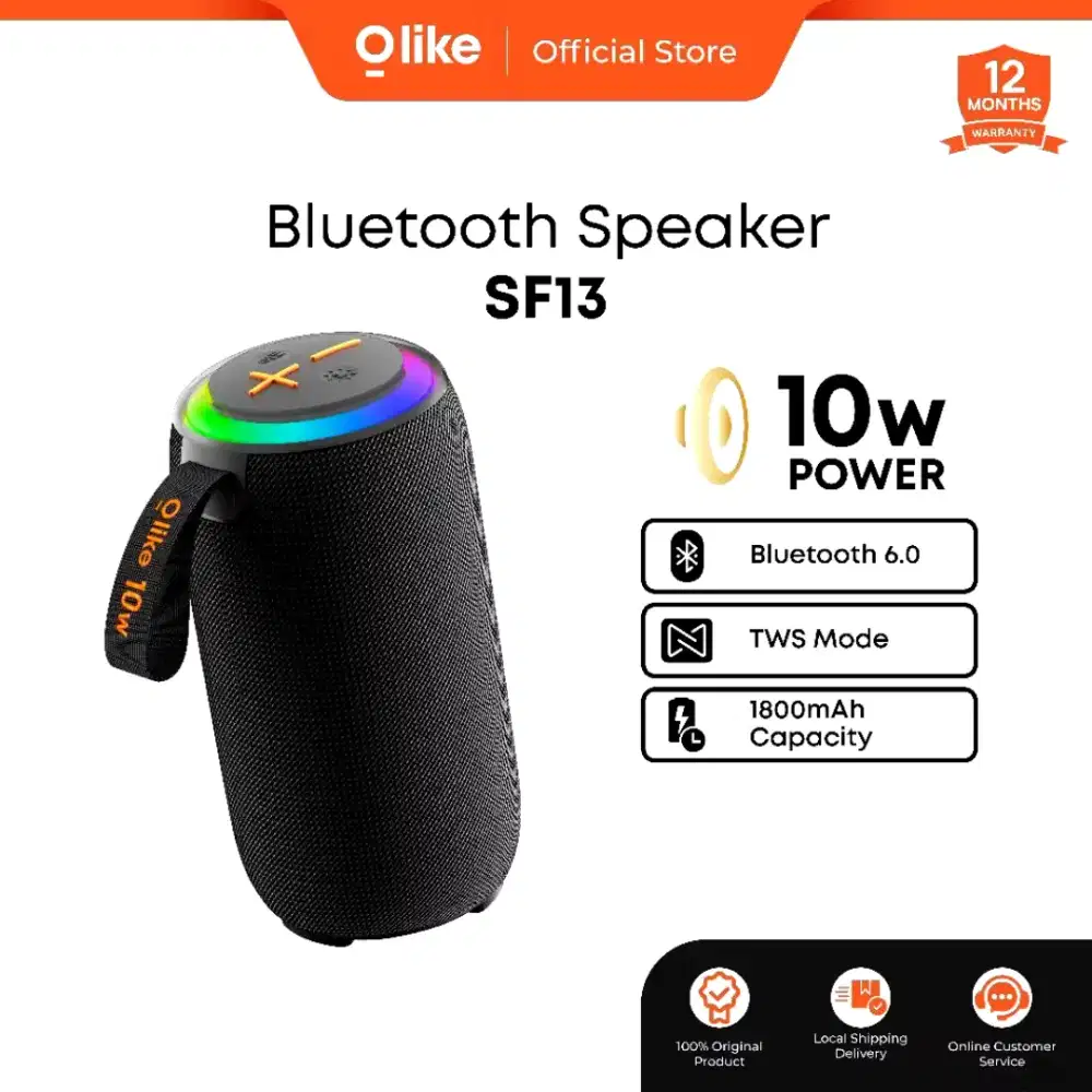 Olike Speaker Bluetooth 6.0 SF13 Upgrade Sound Super Bass RGB