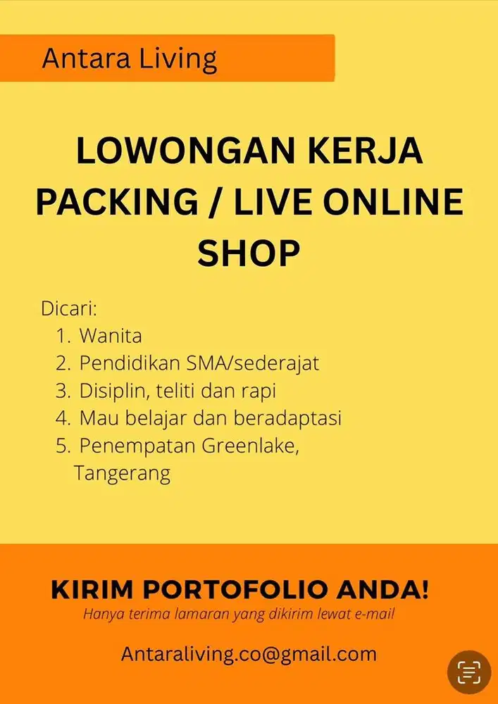 LOWONGAN KERJA PACKING