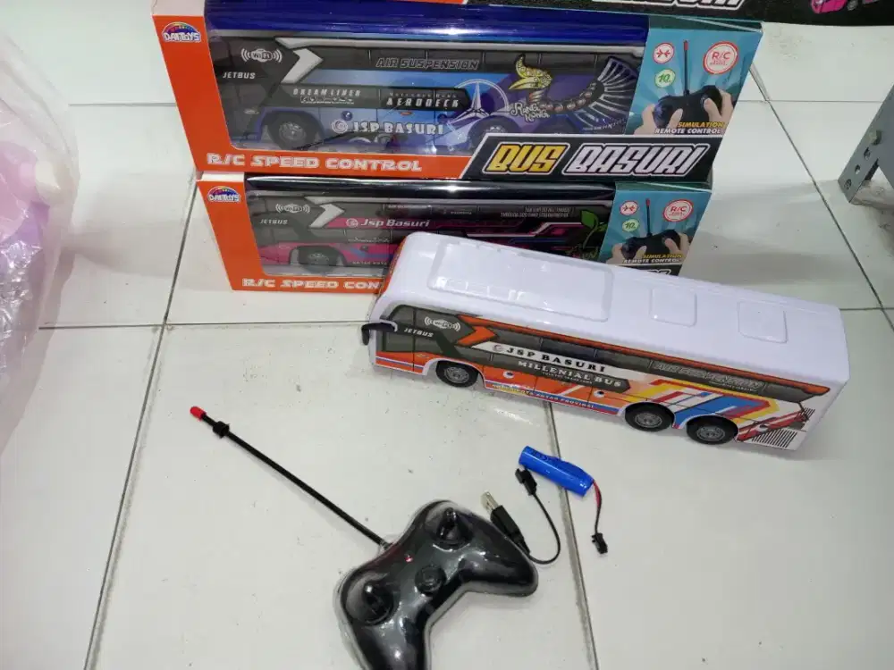 mainan anak Rc bis telolet cas