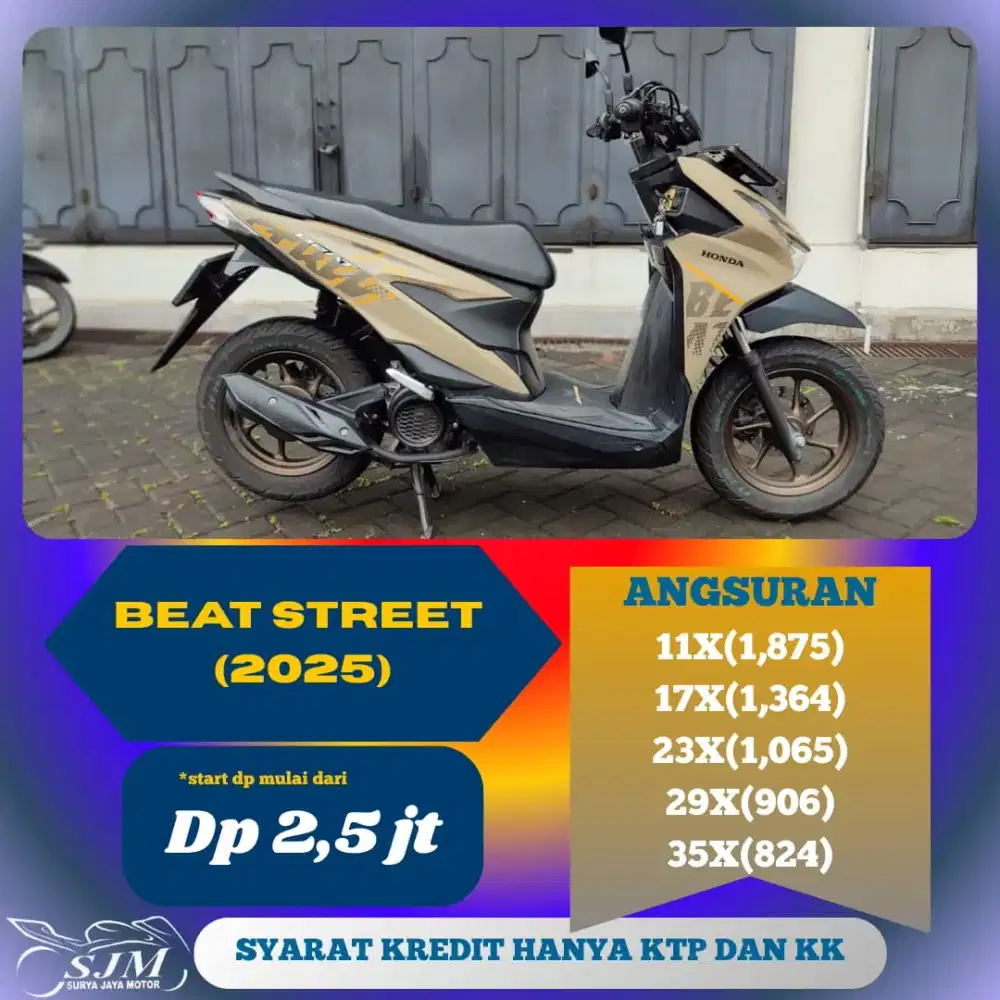 HONDA BEAT STREET 2025 CASH & KREDIT