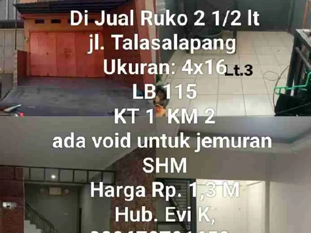 Di Jual Murah Ruko jl.Talasalapang, Poros jalan