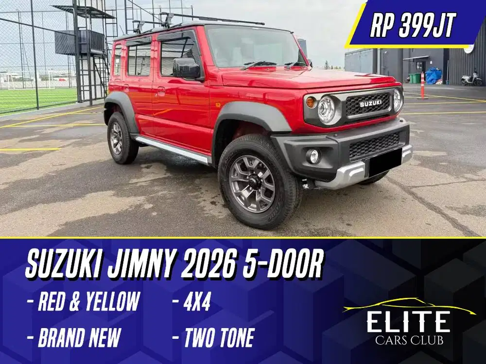 Suzuki Jimny 2026 NIK 2024 5 Door Red & Yellow on Black Merah Kuning