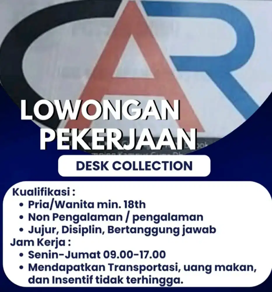 Dibutuhkan segera Desk Collection