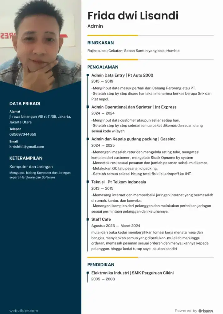 Mencari Pekerjaan Admin , packing dan lainnya