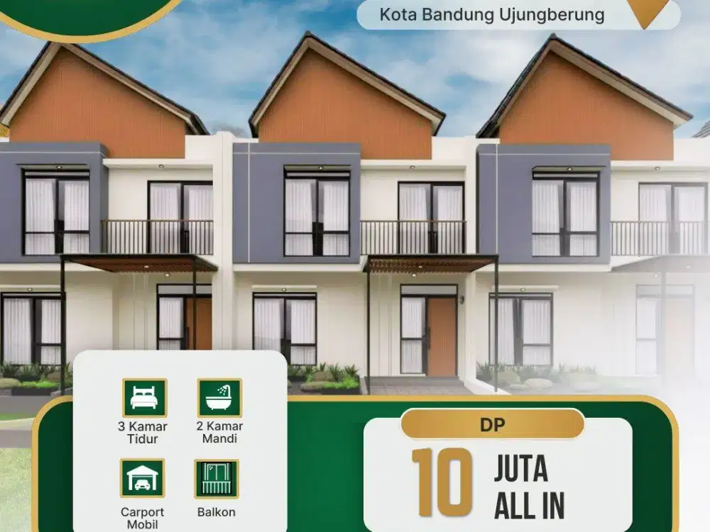 Promo Dp 10 juta all in rumah 2Lt di ujungberung Nagrok pasanggrahan