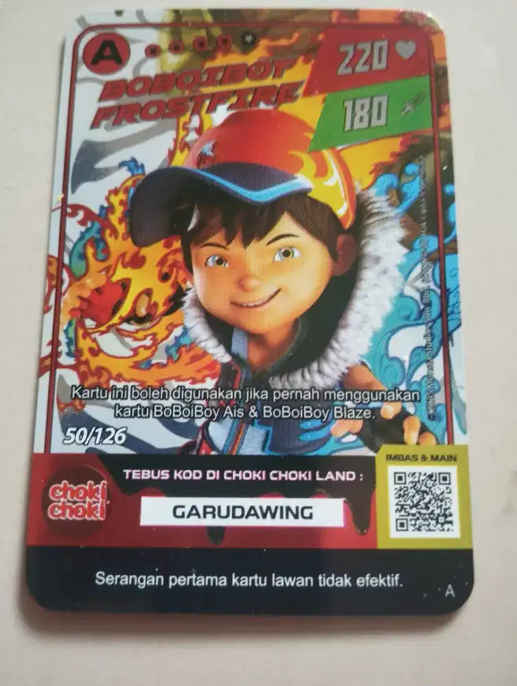 Kartu holo BoBoiBoy coki-coki